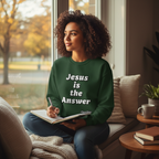 Person wearing green sweatshirt