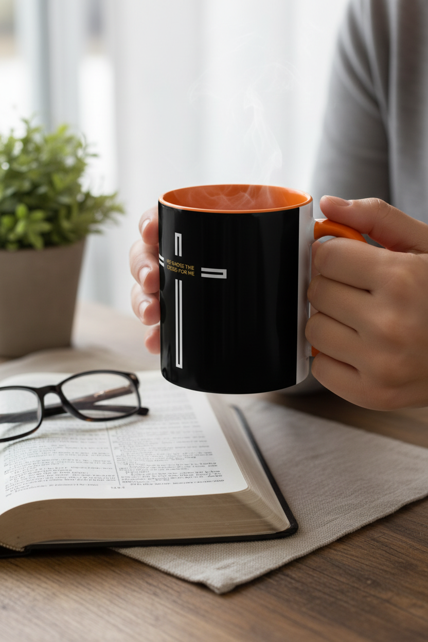Person with Orange Mug