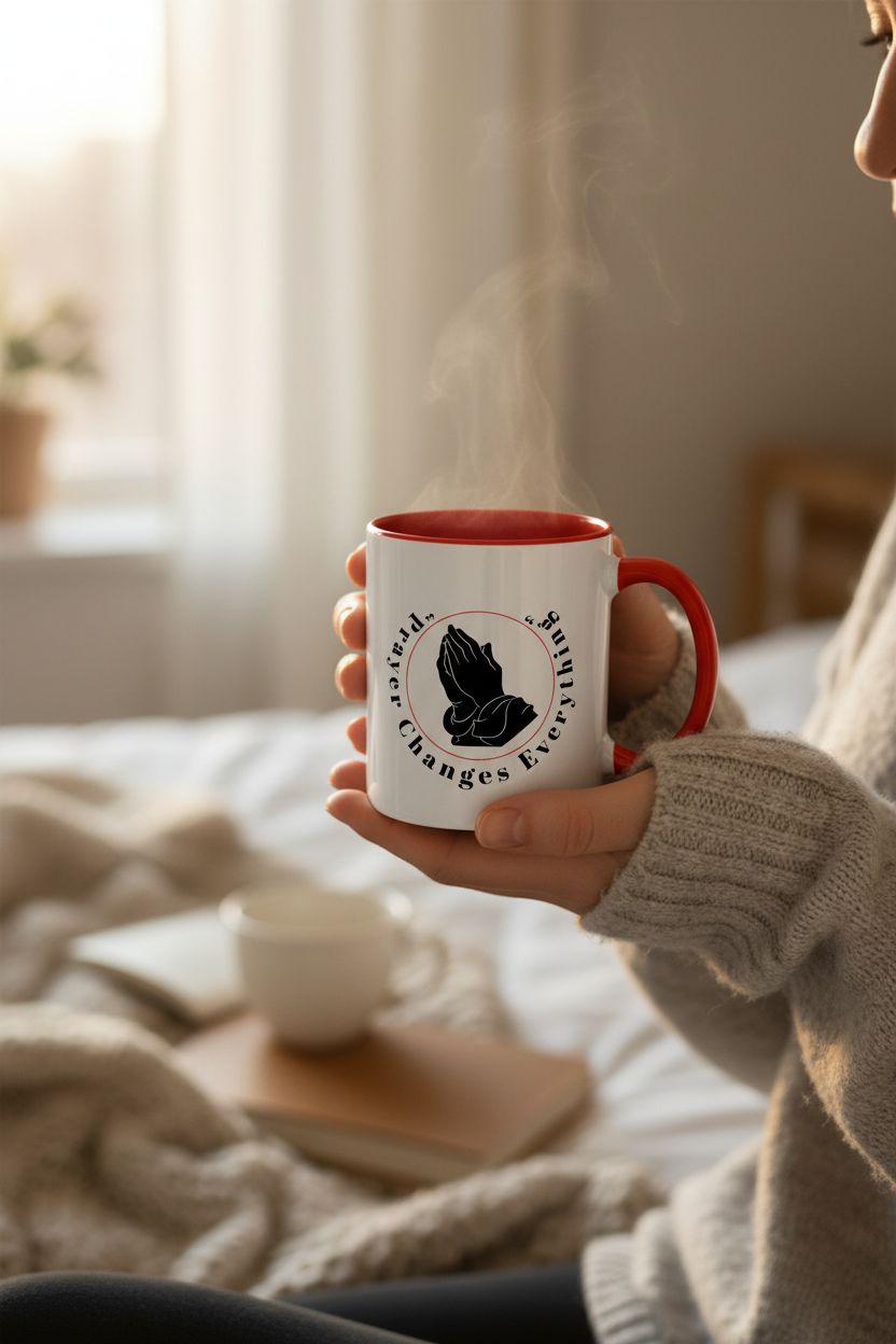 Person with Red Mug