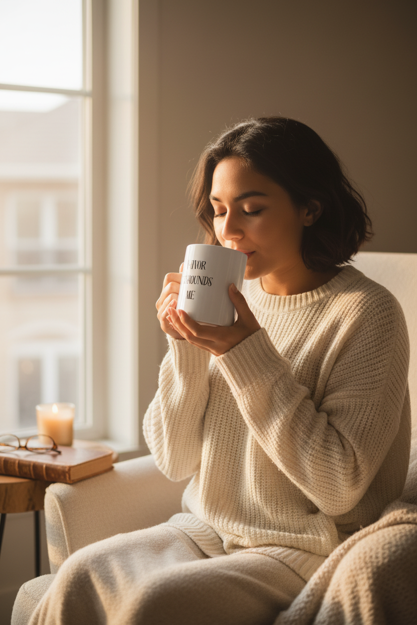 Person with Standard Mug