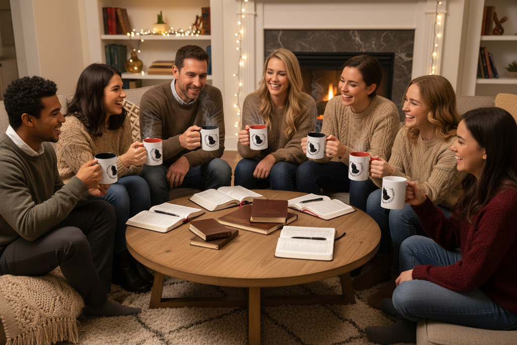 Prayer Group with Mugs - Circle