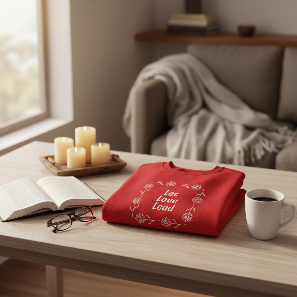 Red Sweatshirt Lifestyle