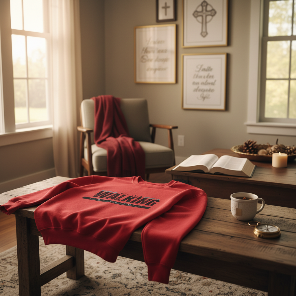 Red Sweatshirt Lifestyle