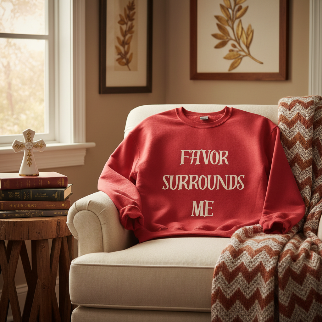 Red Sweatshirt Lifestyle