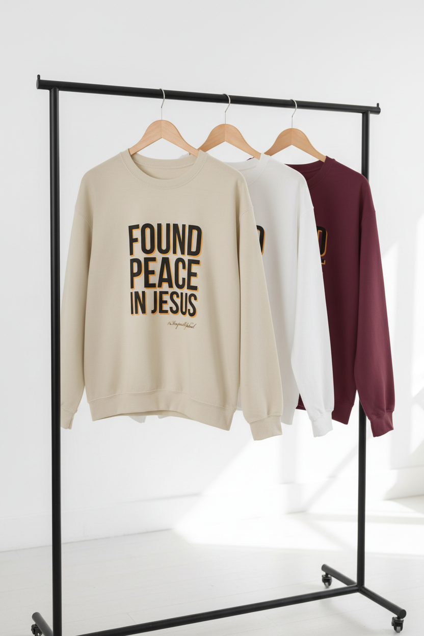 Sweatshirts on Clothing Rack