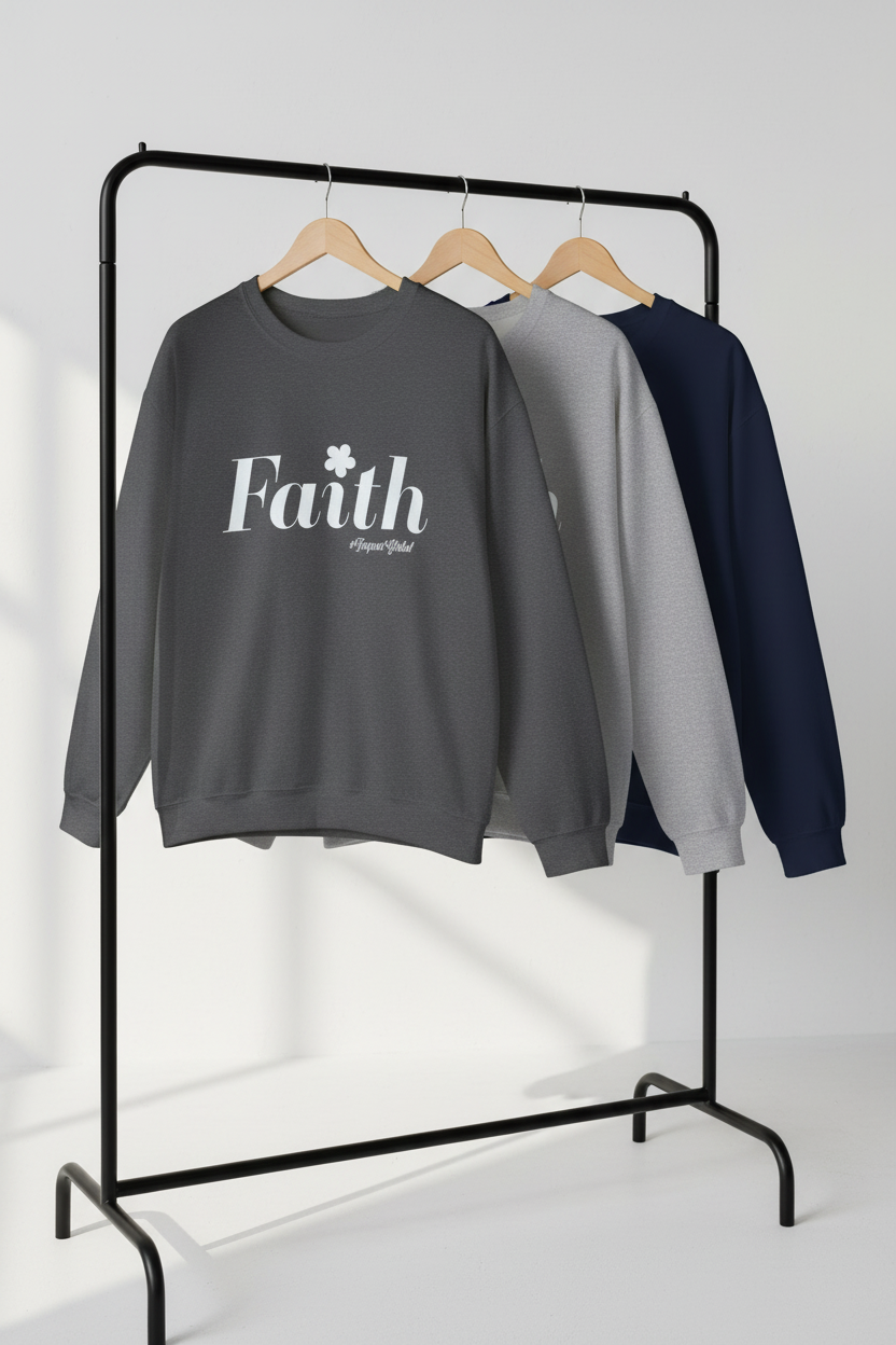 Sweatshirts on Clothing Rack