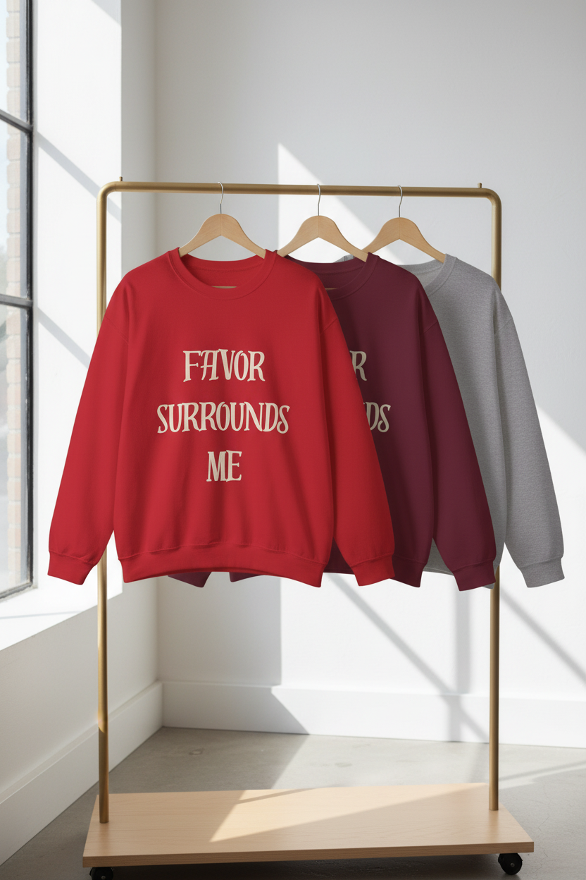 Sweatshirts on Clothing Rack