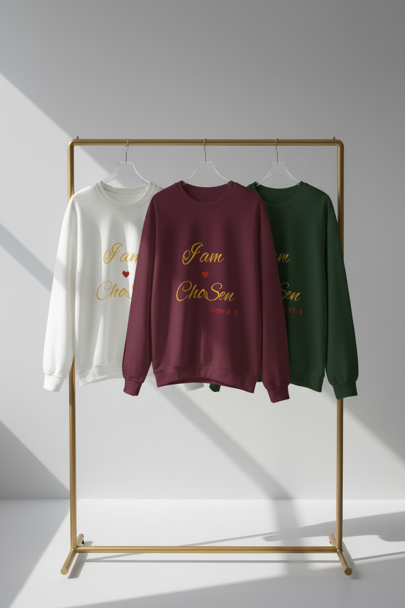 Sweatshirts on Clothing Rack