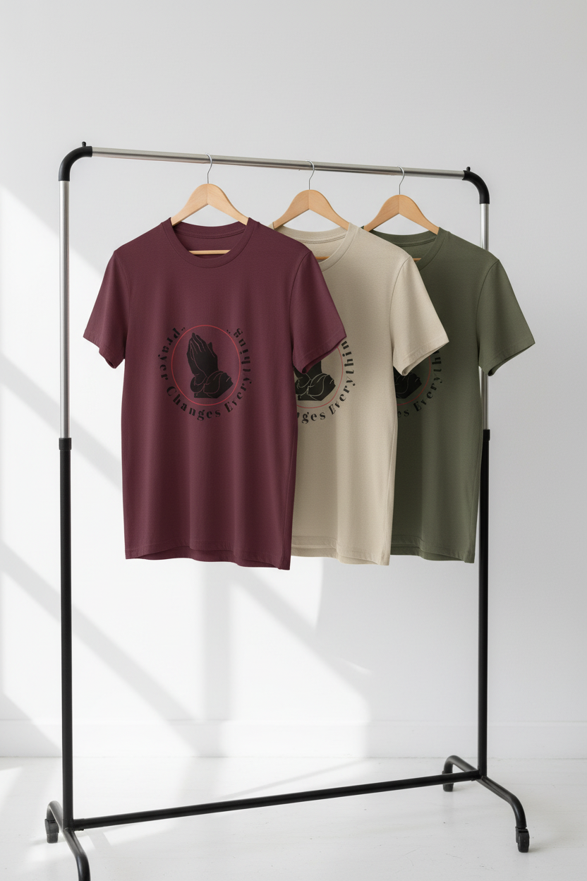 T-Shirts on Clothing Rack