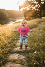 Toddler in Pink Tee