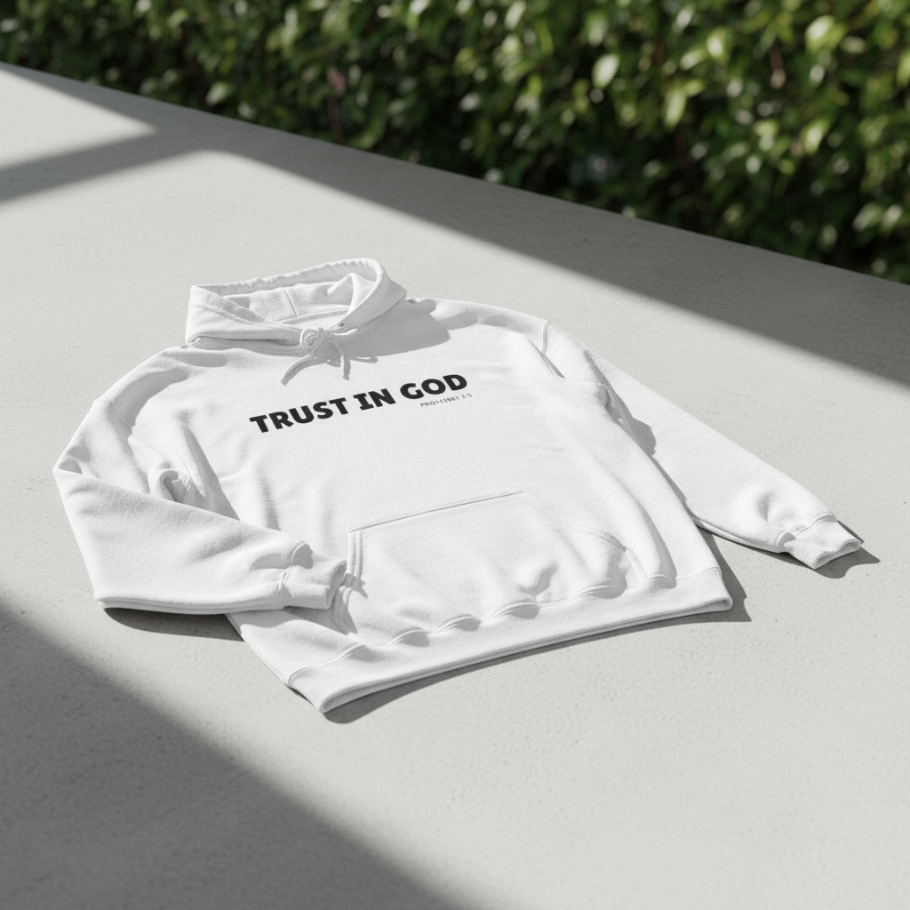 White hoodie lifestyle background