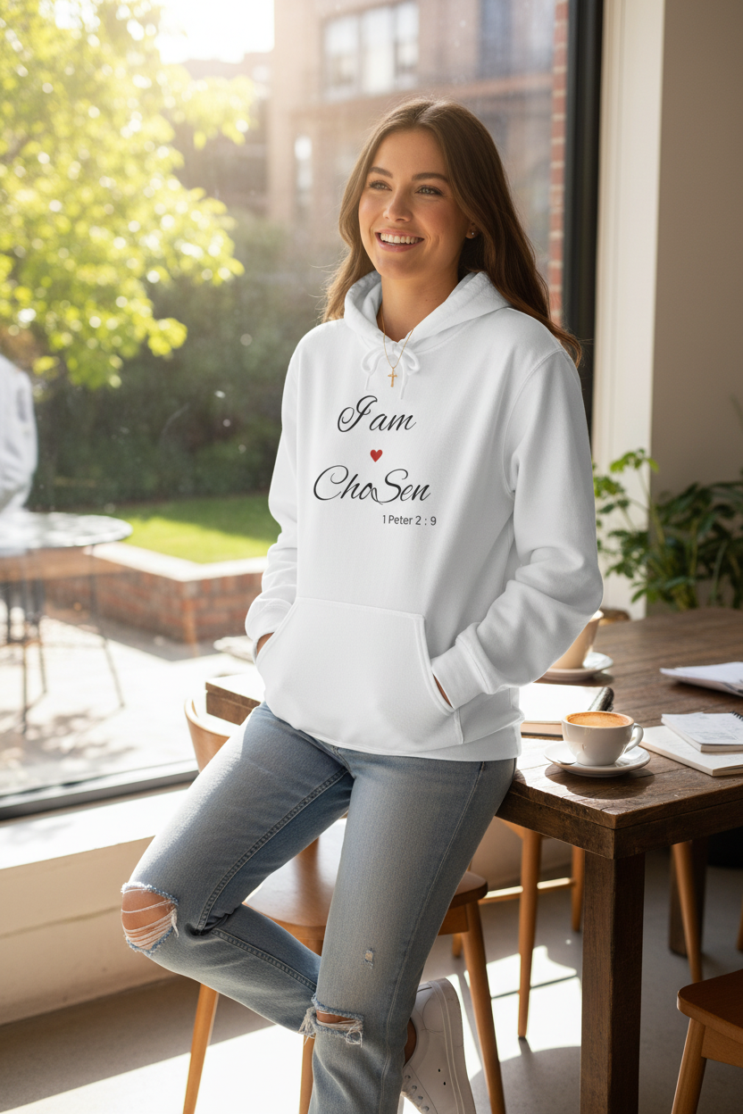 White Hoodie Lifestyle Shot