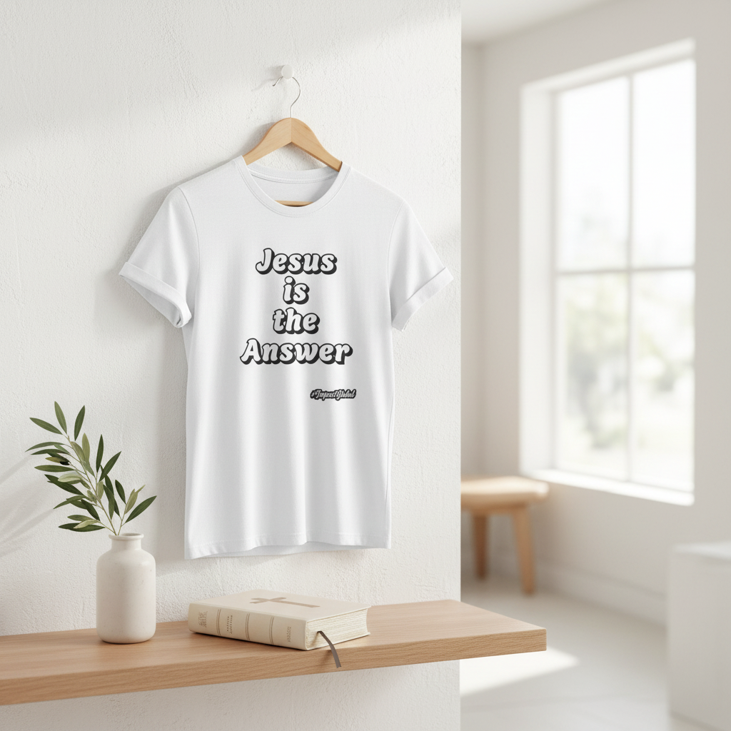 White Jesus Answer Tee Lifestyle
