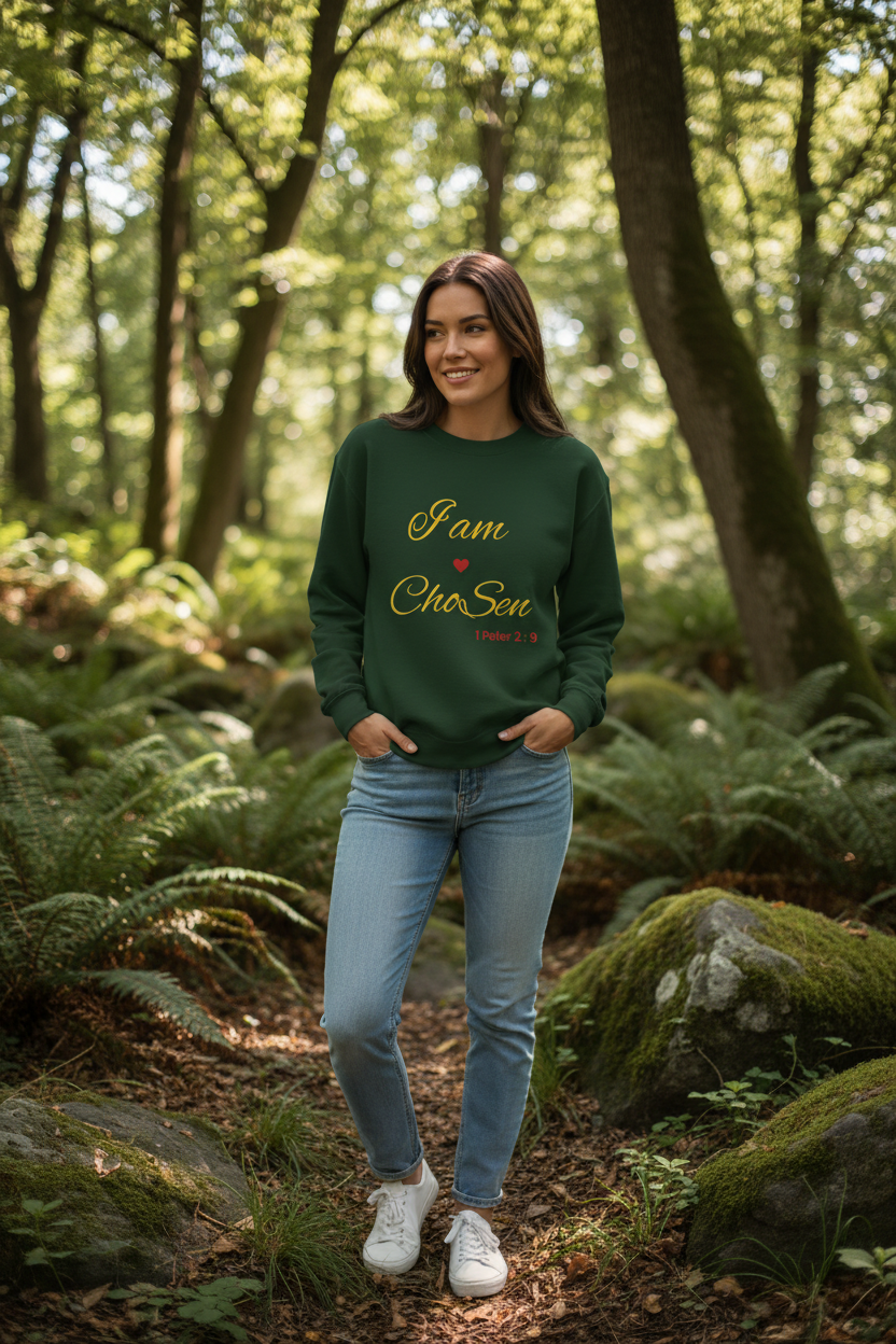 Woman in Green Sweatshirt