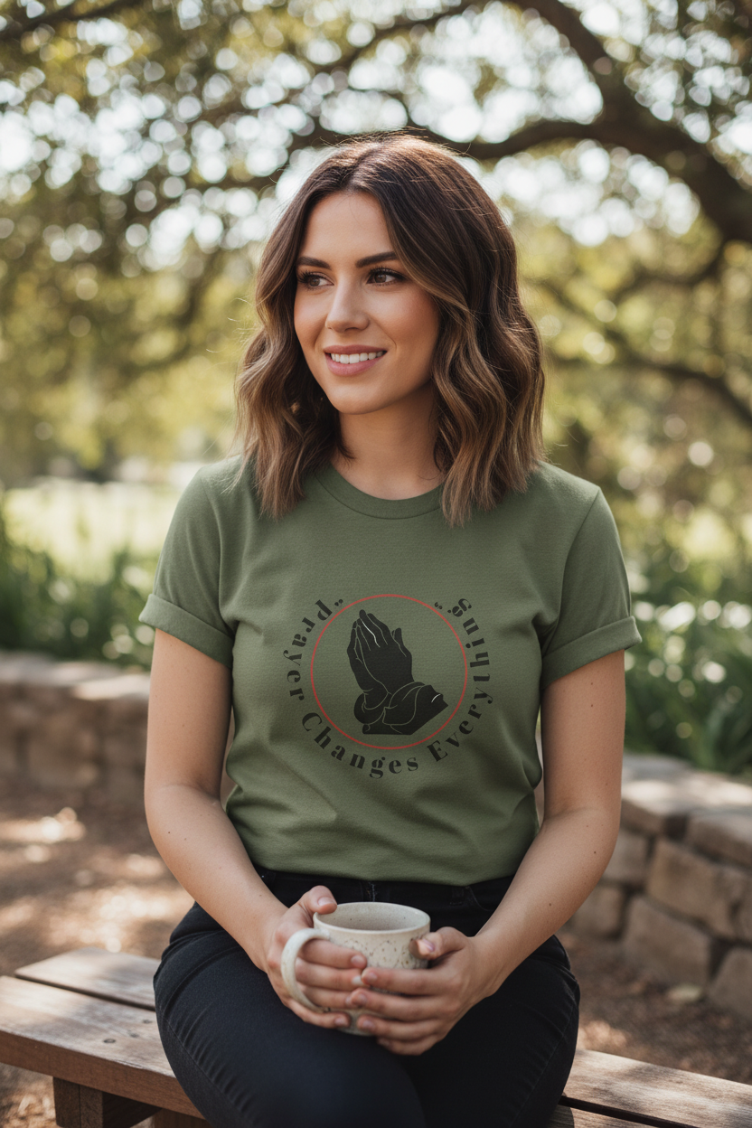 Woman in Green T-Shirt