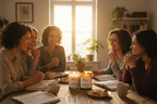 Women's Bible Study with Candles